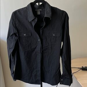 Banana Republic Black Button-Up